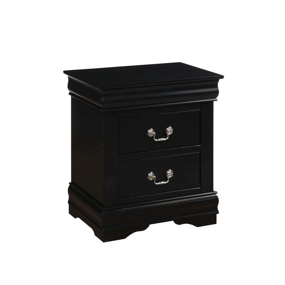 Louis Philippe Nightstand, Black
