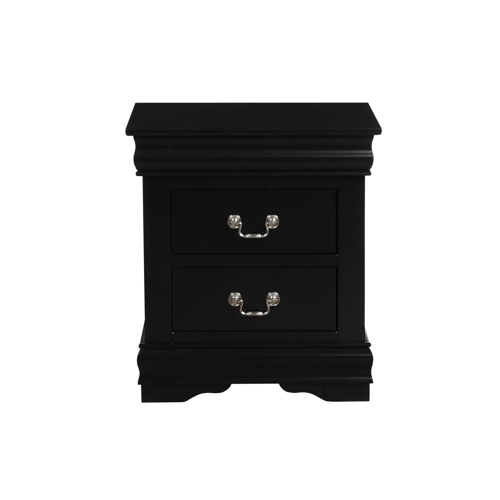 Louis Philippe Nightstand, Black