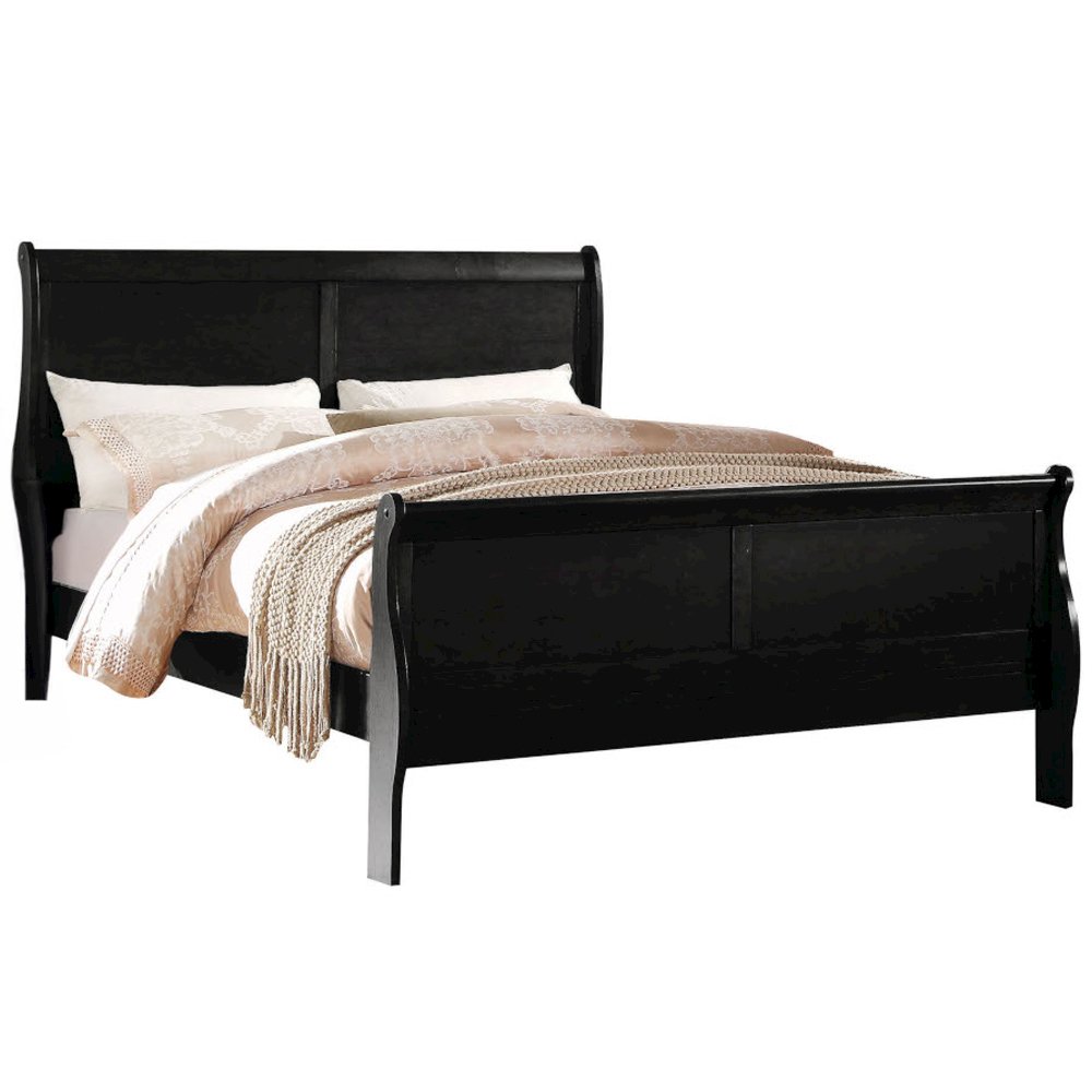 Louis Philippe Twin Bed, Black
