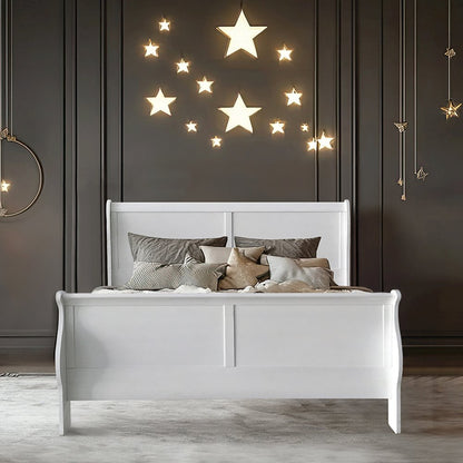 Louis Philippe III Eastern King Bed, White