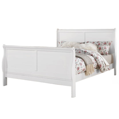 Louis Philippe III Queen Bed, White