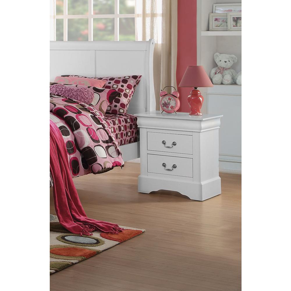 Louis Philippe III Nightstand, White