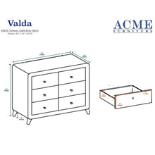 Valda Dresser, Light Gray Fabric