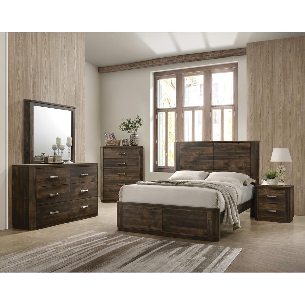 Elettra Eastern King Bed, Rustic Walnut