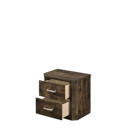 Elettra Nightstand, Rustic Walnut