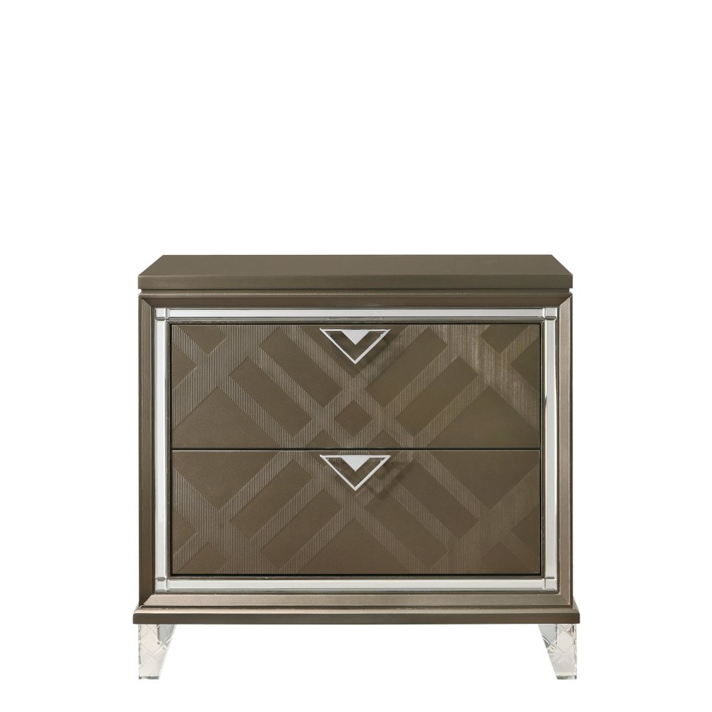 Skylar Nightstand, Dark Champagne