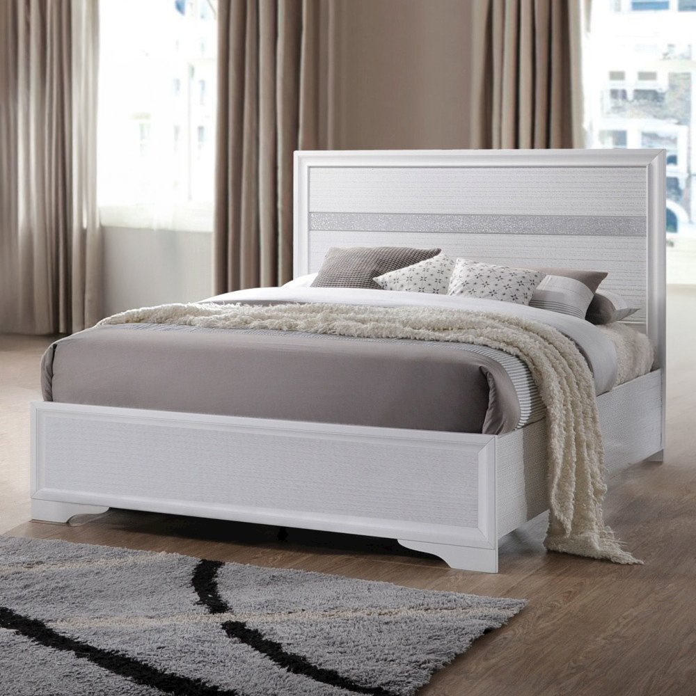 Naima Full Bed, White