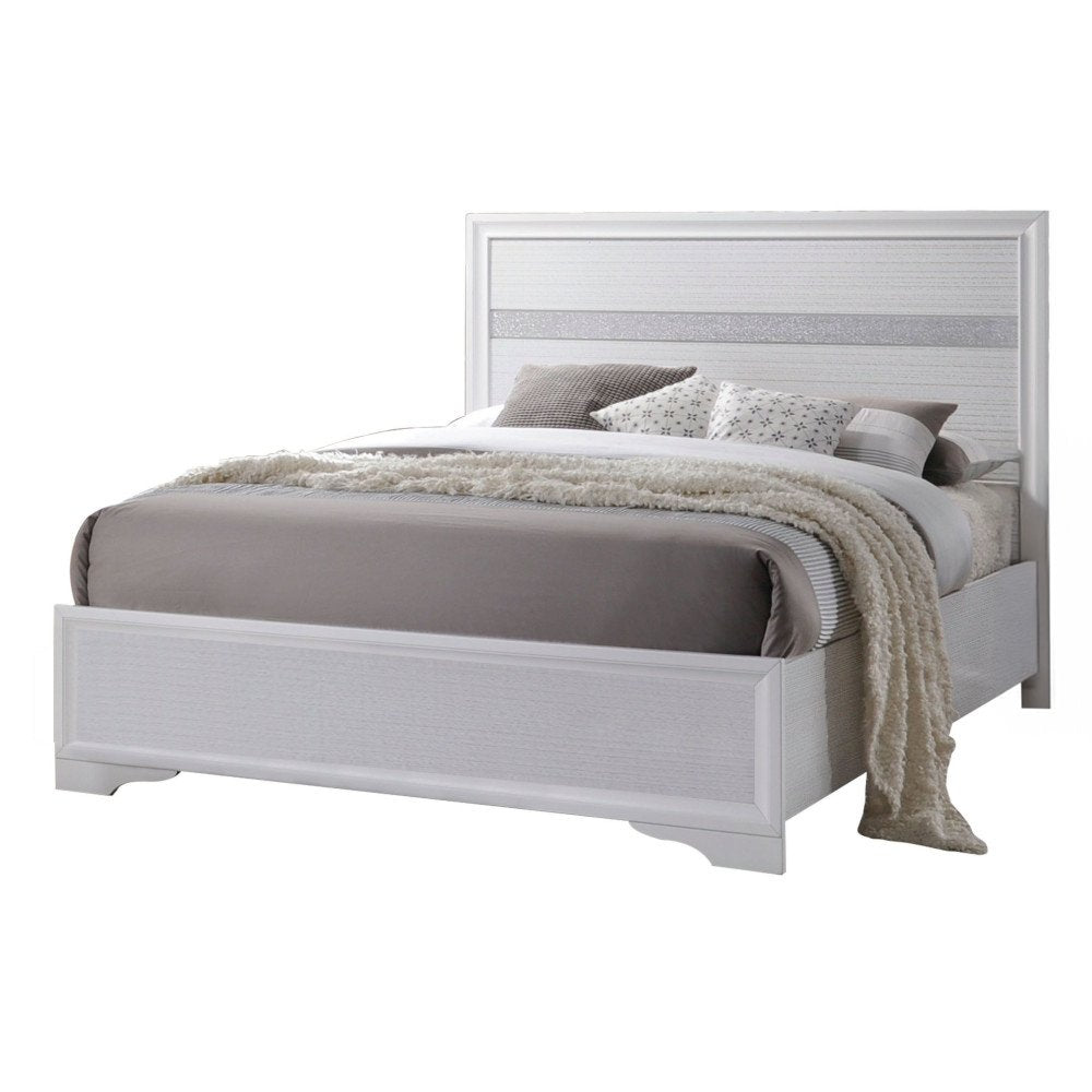 Naima Full Bed, White
