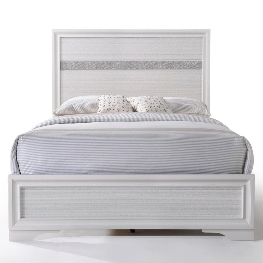 Naima Full Bed, White