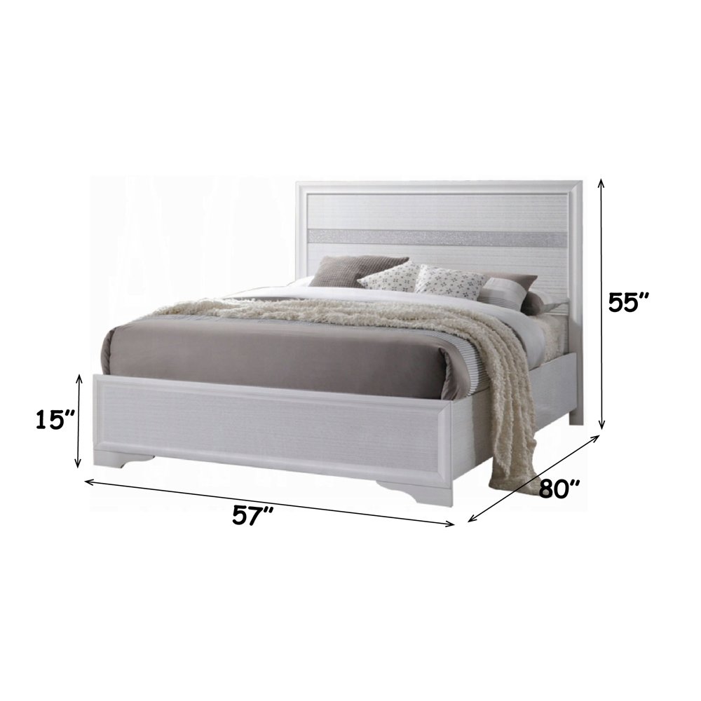 Naima Full Bed, White