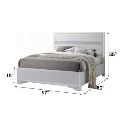 Naima Full Bed, White