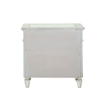 Varian Nightstand, Mirrored & Silver