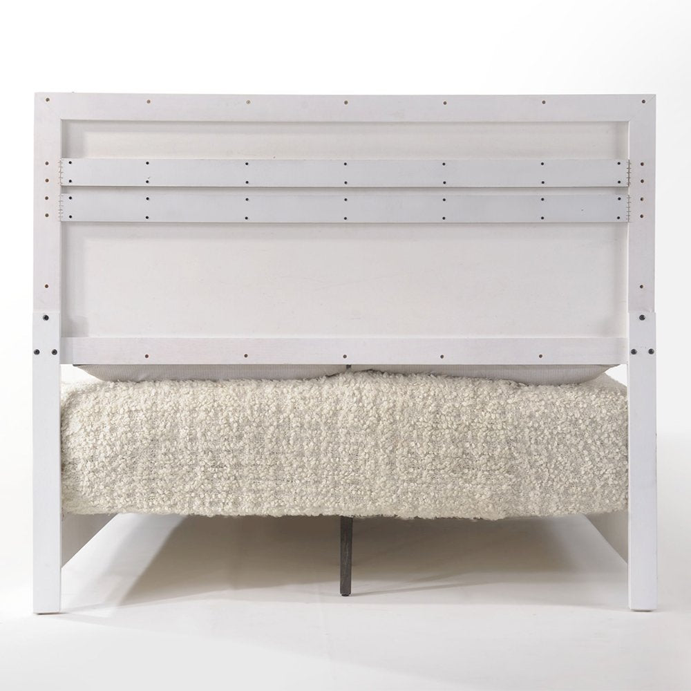 Naima II Eastern King Bed, White High Gloss