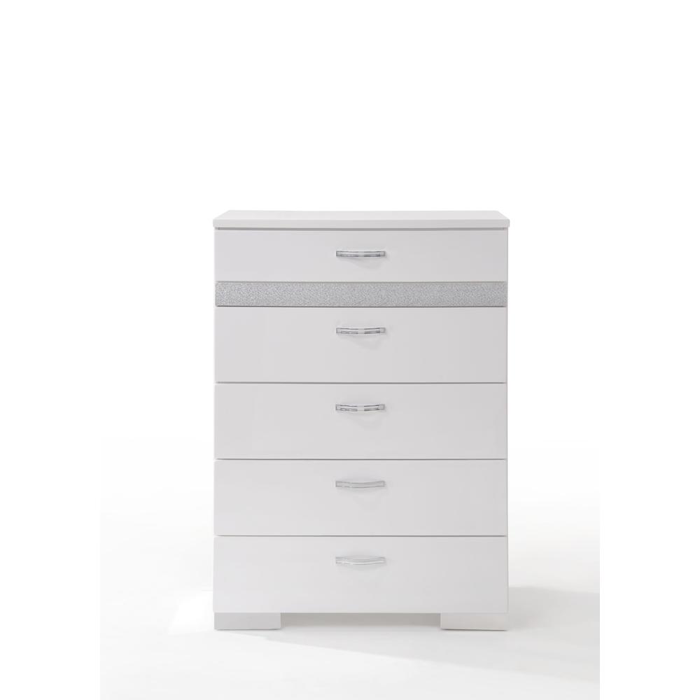 Naima II Chest, White High Gloss