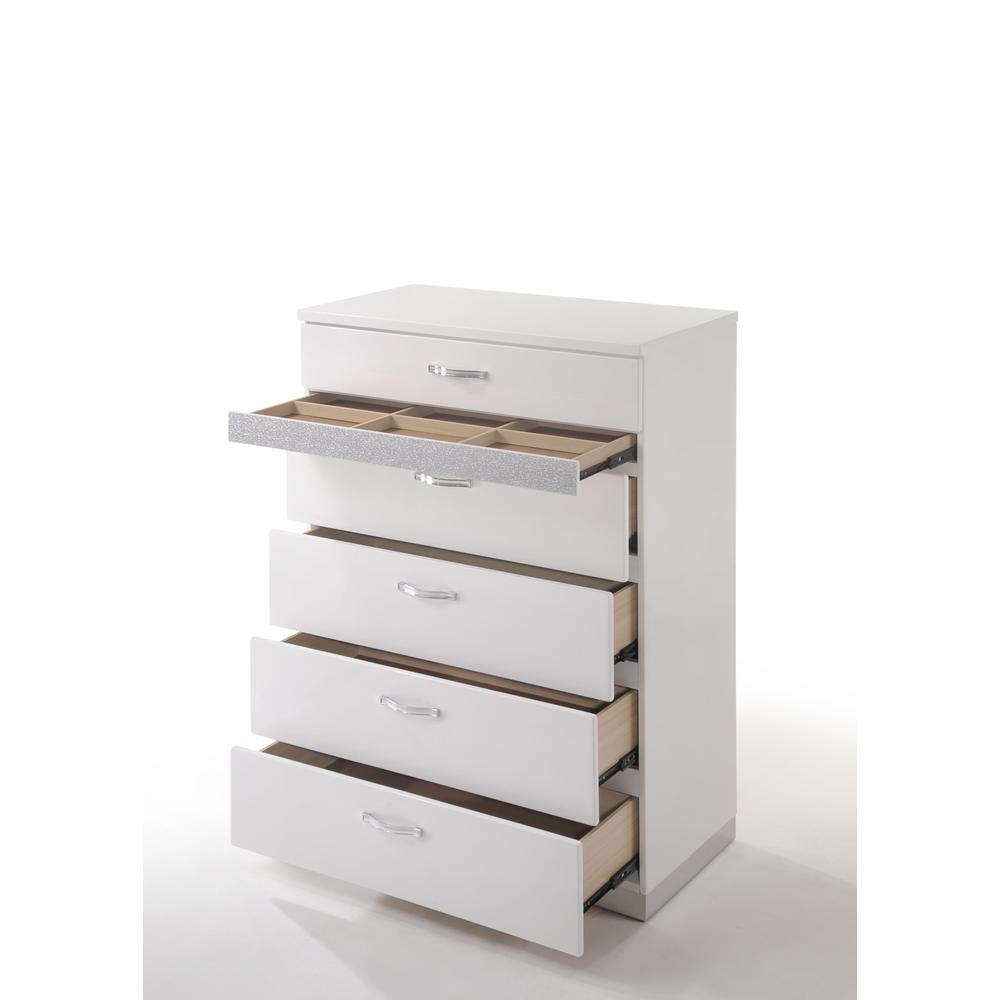 Naima II Chest, White High Gloss