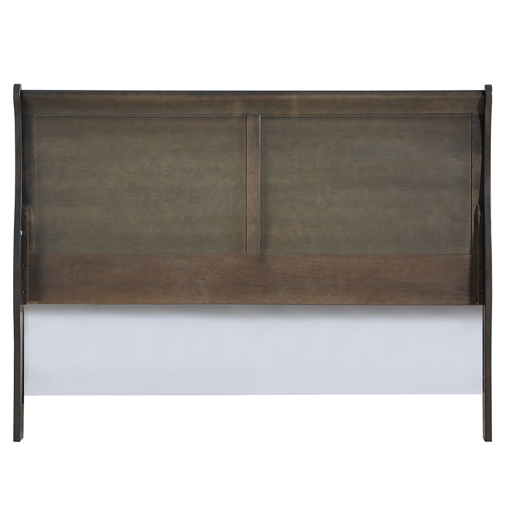 Louis Philippe Eastern King Bed, Dark Gray