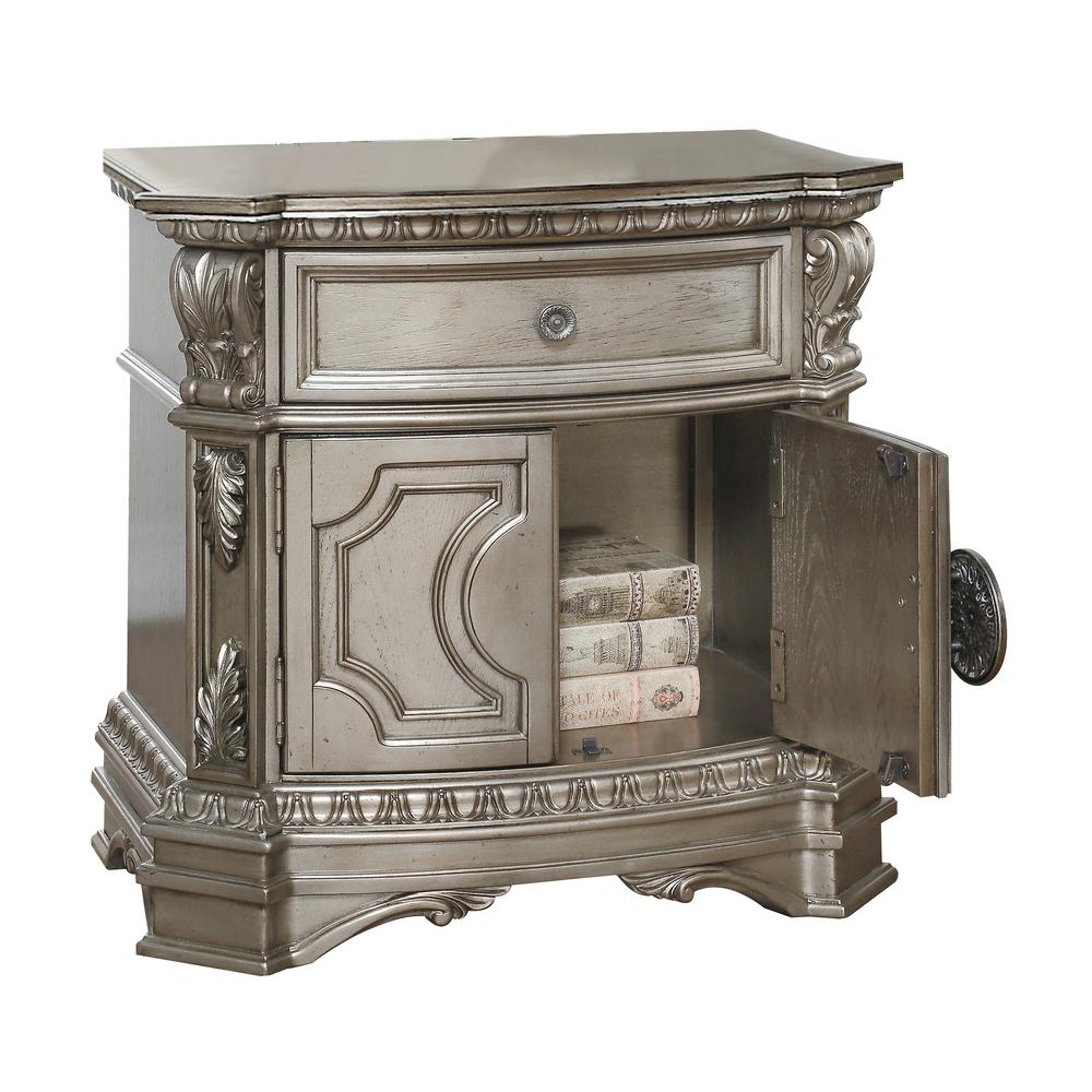 Northville Nightstand Antique Silver