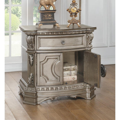 Northville Nightstand Antique Silver