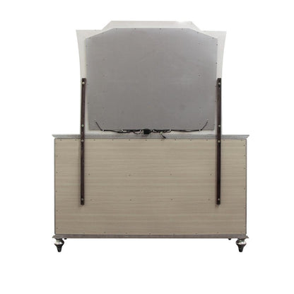 Kaitlyn Mirror w/LED, LED & Champagne