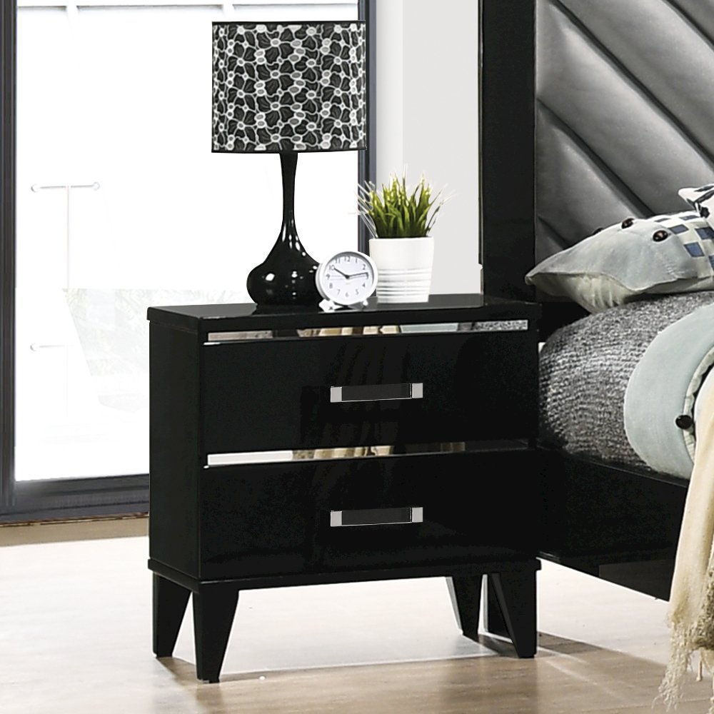 Chelsie Nightstand, Black