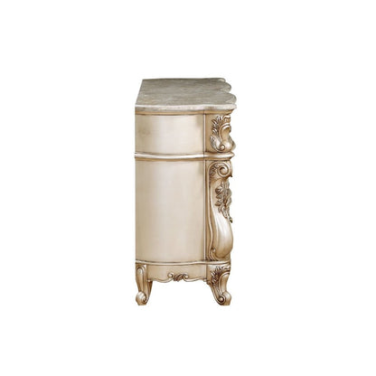 Gorsedd Dresser, Natural Marble Top & Golden Ivory
