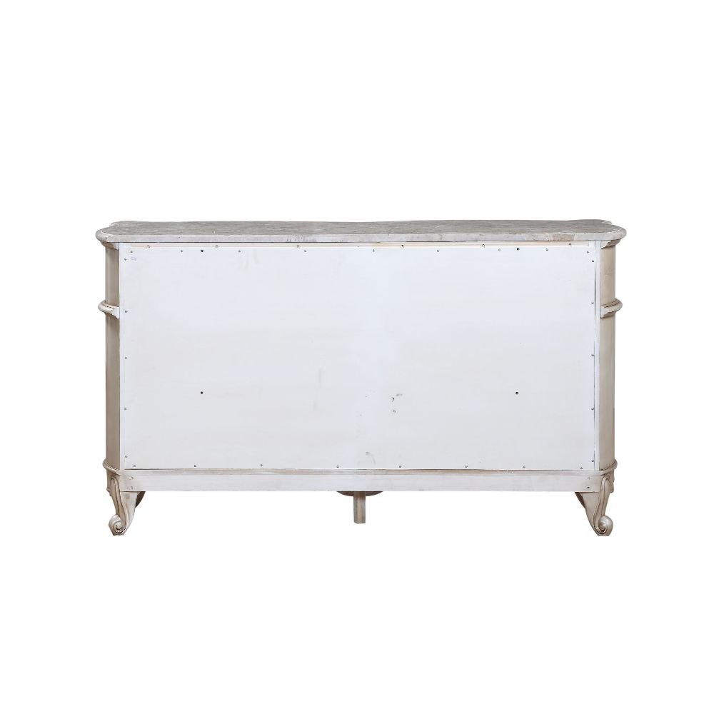 Gorsedd Dresser, Natural Marble Top & Golden Ivory
