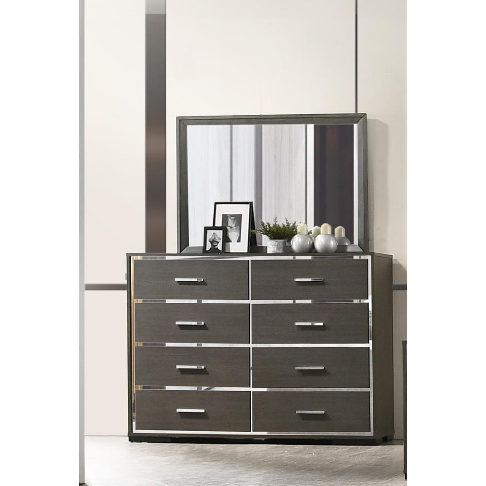 Escher Mirror, Gray Oak