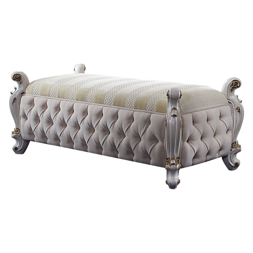 Picardy Bench, Fabric & Antique Pearl
