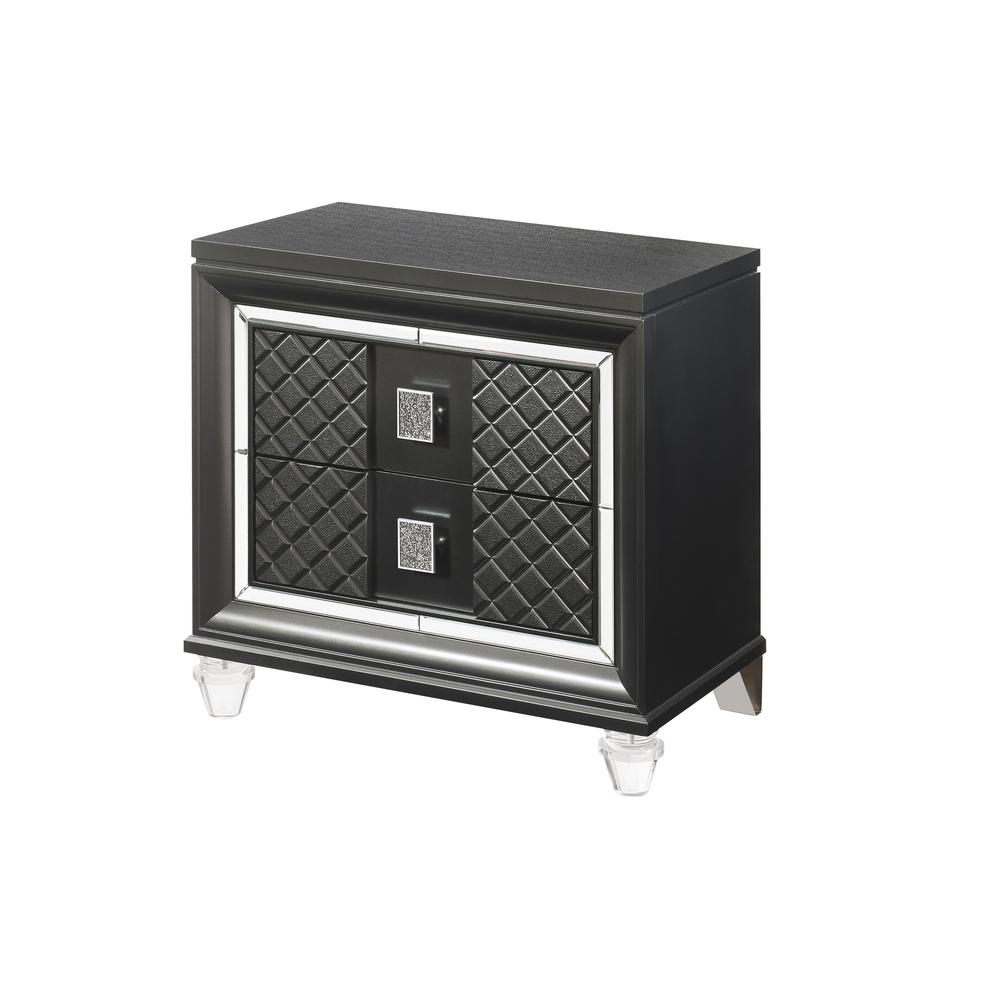 Sawyer Nightstand, Metallic Gray