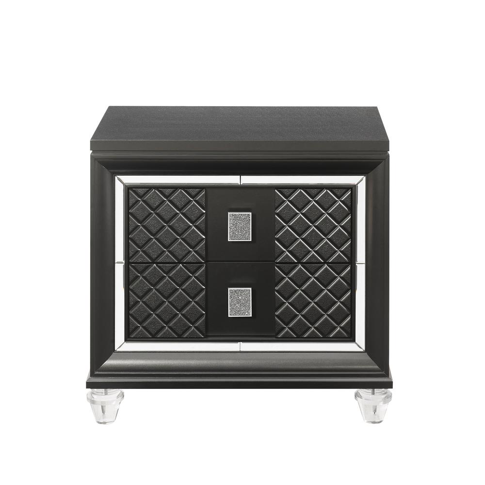 Sawyer Nightstand, Metallic Gray