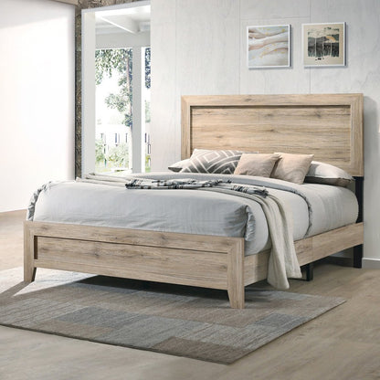 Miquell Eastern King Bed, Natural