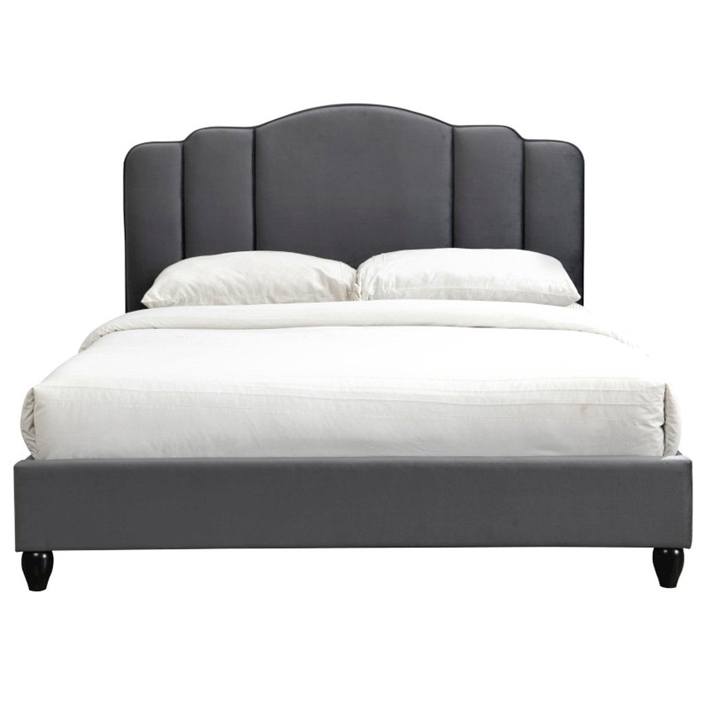 Giada Eastern King Bed, Charcoal Fabric