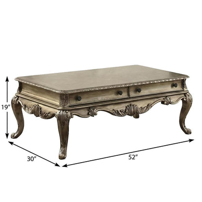 Vintage Oak Coffee Table with Wood Veneer Top and Sturdy MDF Base