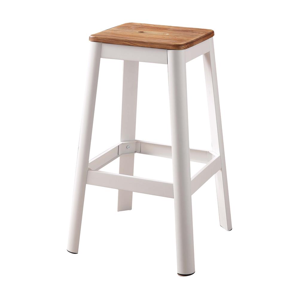 Jacotte Bar Stool, Natural & White