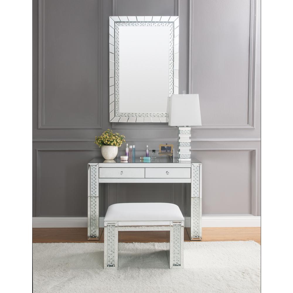 Nysa Accent Mirror, Mirrored & Faux Crystals