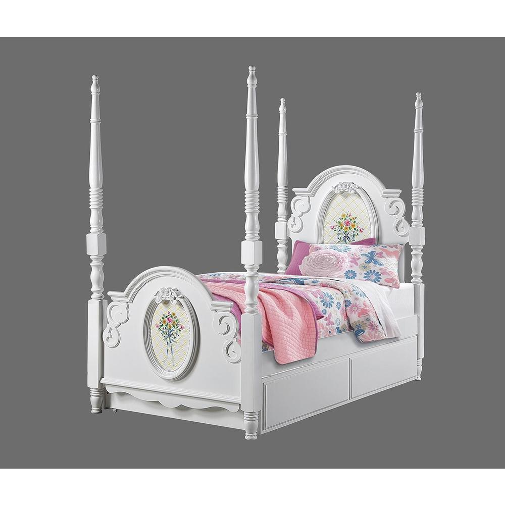 Flora Full Bed (Poster), White