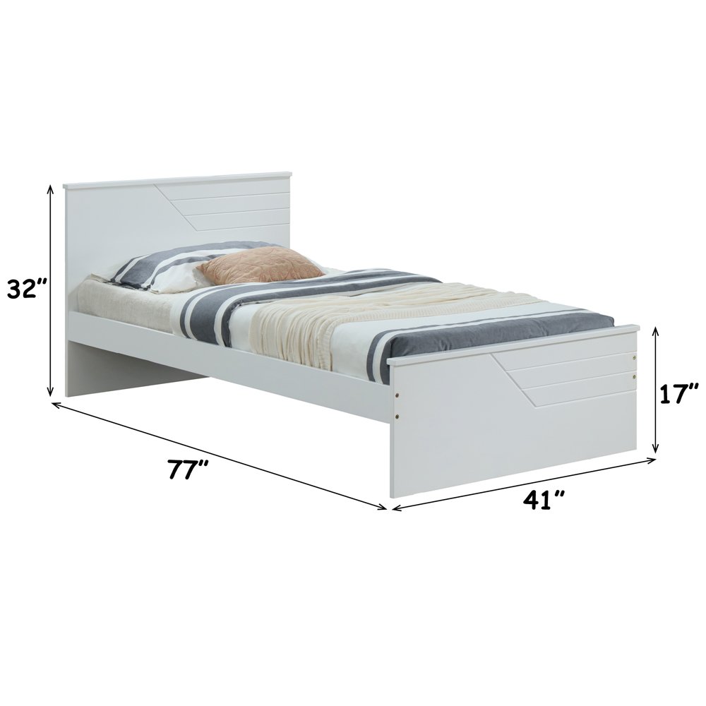 Ragna Twin Bed, White