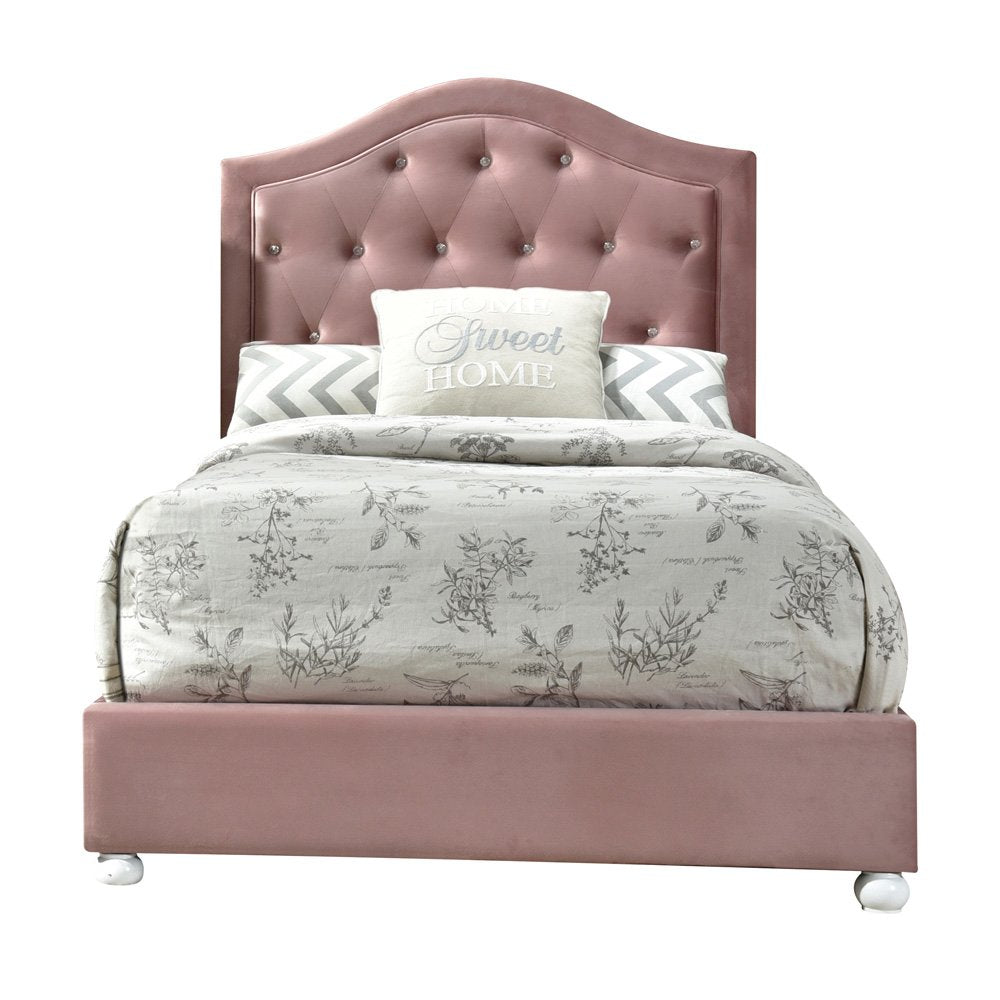 Reggie Twin Bed, Pink Fabric