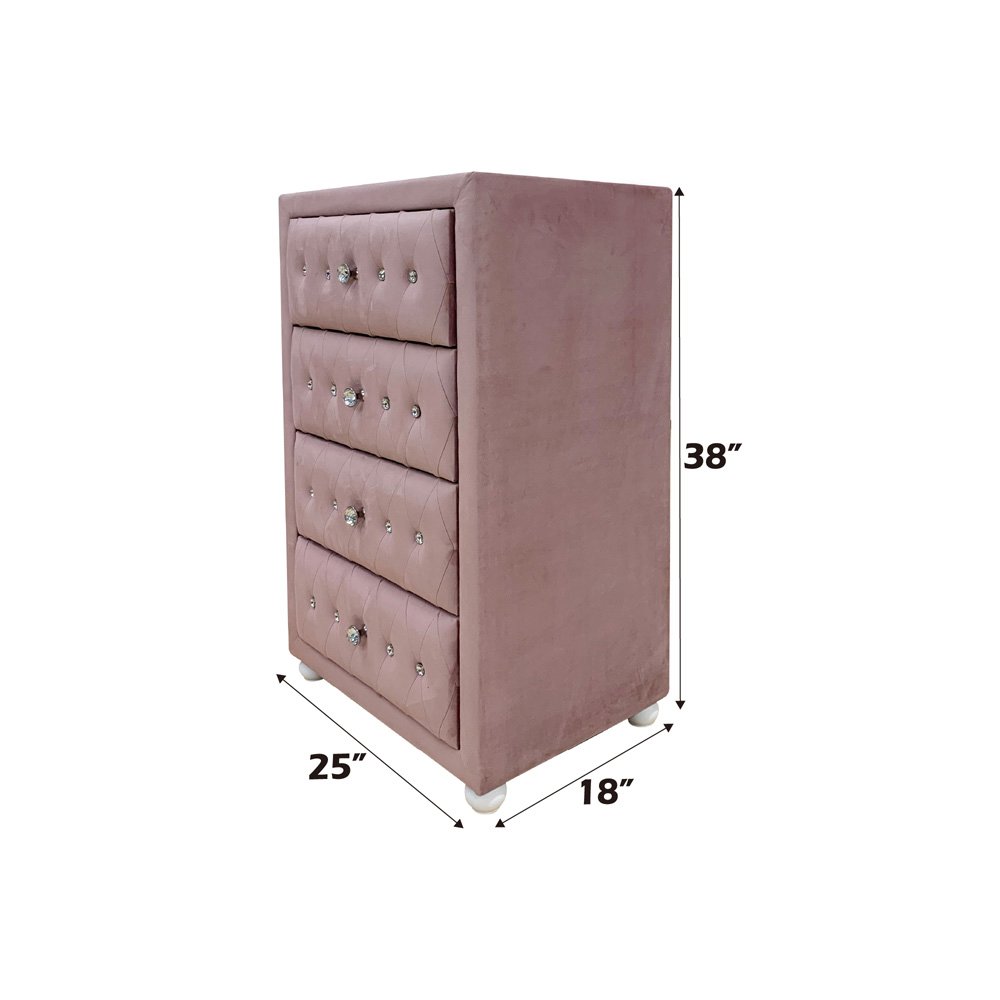 Reggie Chest, Pink Fabric