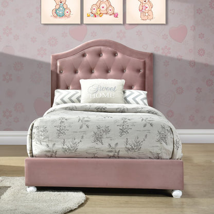 Reggie Full Bed, Pink Fabric
