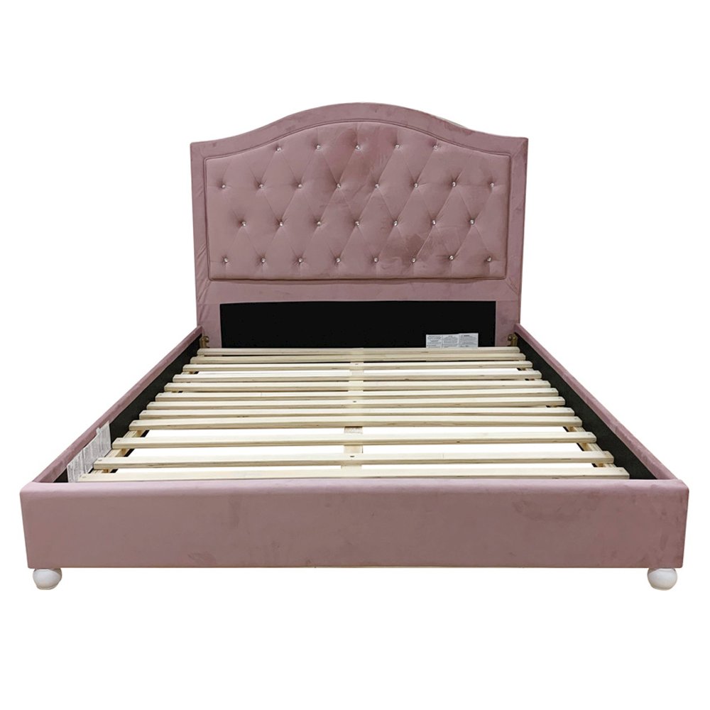 Reggie Full Bed, Pink Fabric