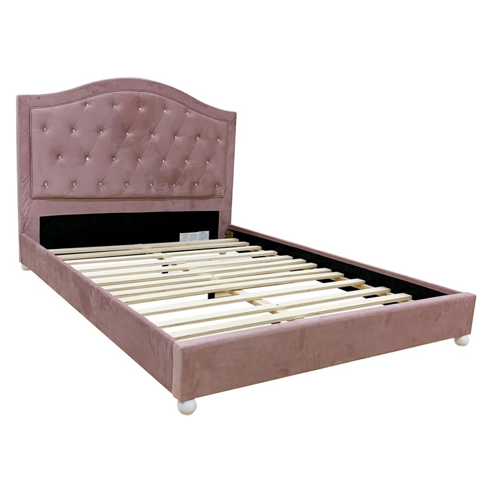 Reggie Full Bed, Pink Fabric