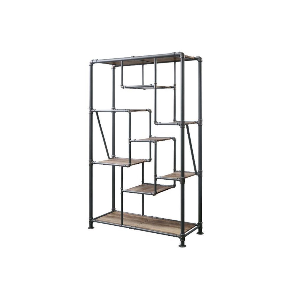 Brantley BookShelf, Antique Oak & Sandy Gray