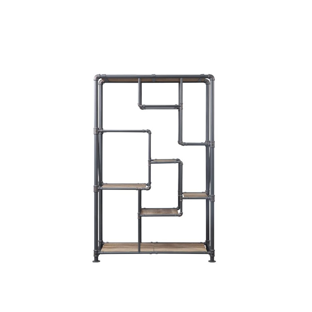 Brantley BookShelf, Antique Oak & Sandy Gray