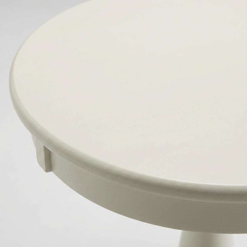 White, Accent Side Table, Quality Build, Durable Wood Frame