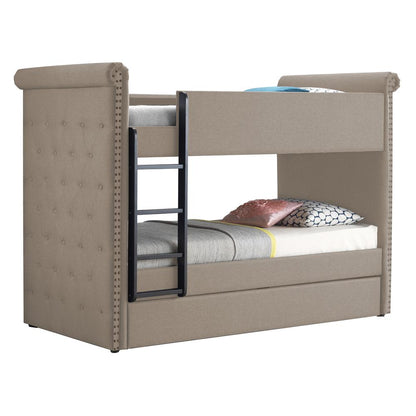 Romana II Bunk Bed (T/T), Beige Fabric