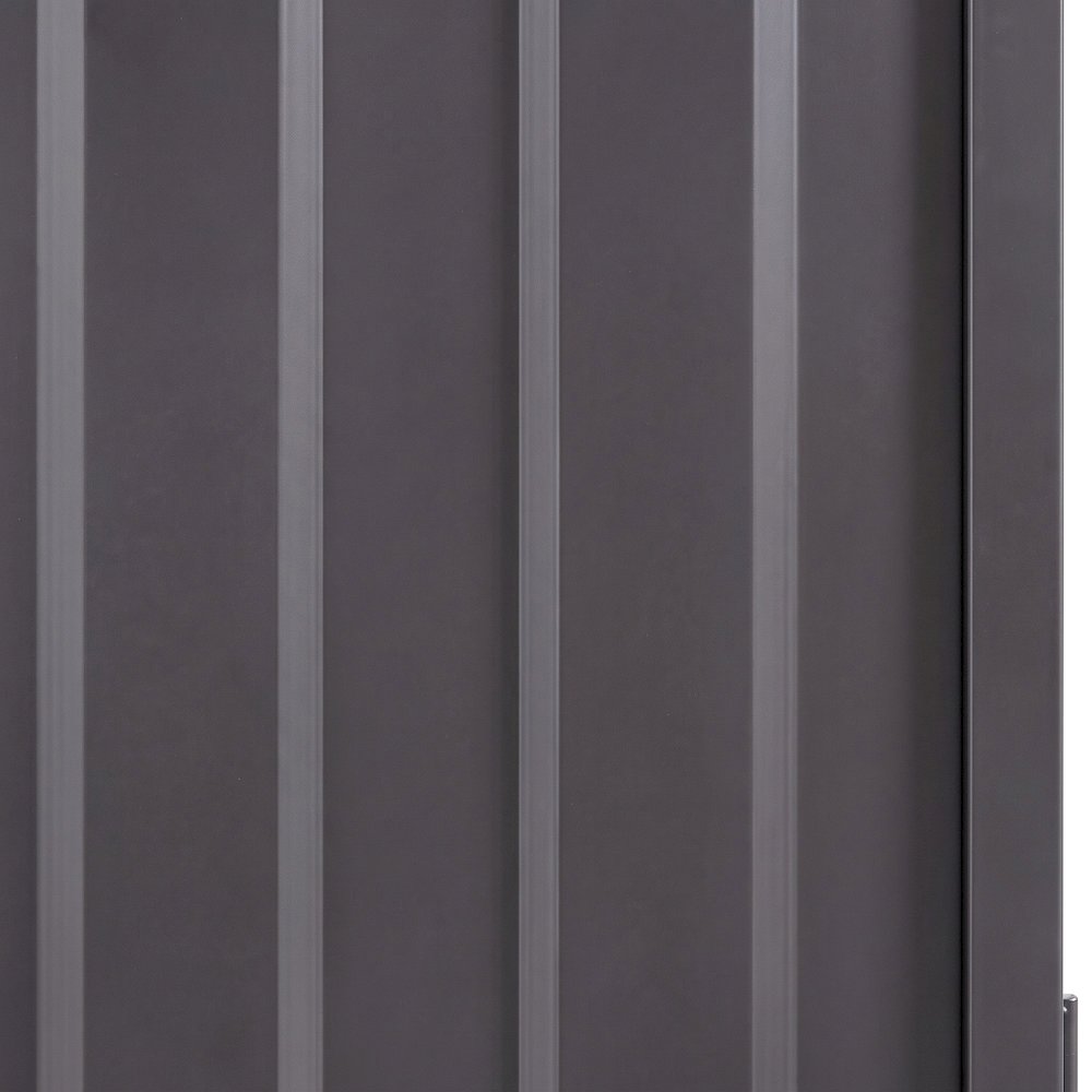 FurniFact Metal Wardrobe with Industrial Steel Frame and Door, Gunmetal