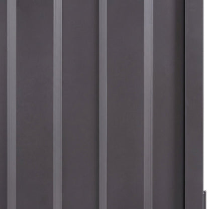 FurniFact Metal Wardrobe with Industrial Steel Frame and Door, Gunmetal