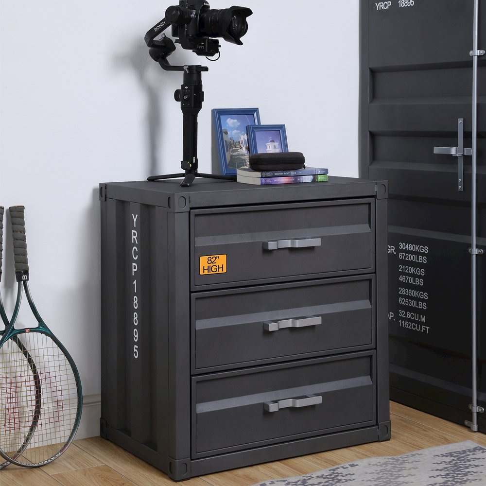 Cargo Chest w/3 Drawers, Gunmetal
