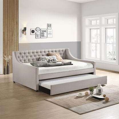 Lianna Daybed w/Trundle (Full), Fog Velvet